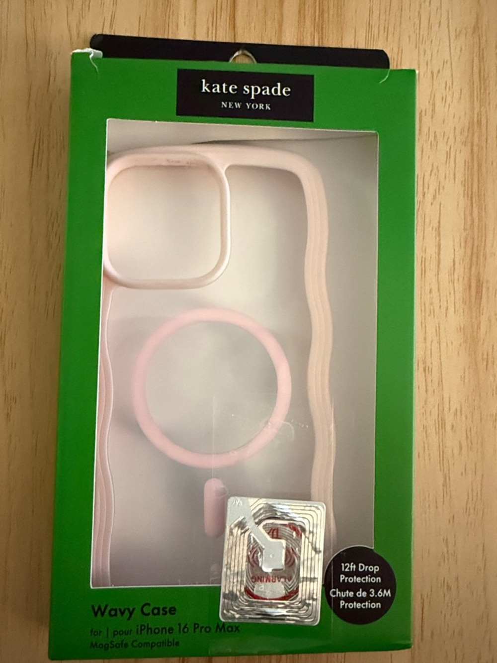 Kate Spade Pink/ Clear Wavy Case for iPhone 16 Pro Max